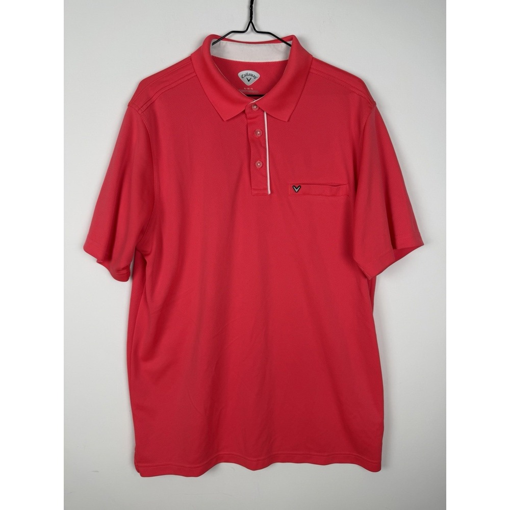 Callaway Mens Short Sleeve front pocket Golf Polo Shirt Size XL